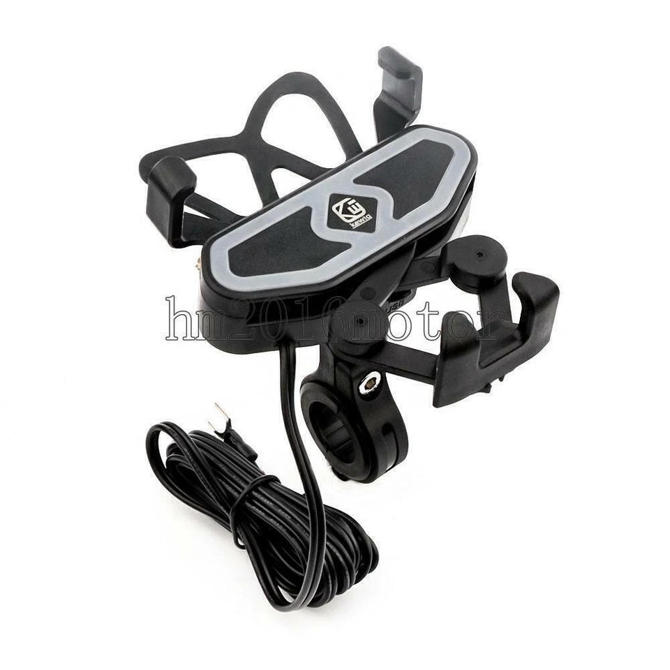 Motorcycle Phone Holder Charger For Kawasaki Vulcan VN 500 750 800 900 1500 1600 - Imagem 3 de 4