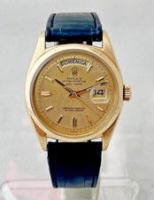 ROLEX VINTAGE 1959 DAY-DATE 6612-B SOLID YELLOW GOLD SERVICE & WARRANTY !