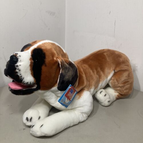 NWT Best Made Toys Limited St Bernard Plush Puppy Dog Large Realistic Dog 24”