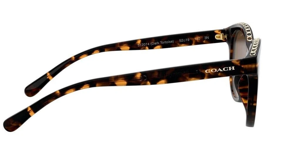 Gafas de sol Coach para mujer HC8297U 512074 Havana redondas marrón degradado lentes 52 mm Foto 4 de 4