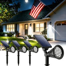 LED Outdoor Solar Spot Light 2 In 1 Garden Yard Pathway Security Waterproof Lamp