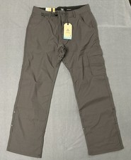 Prana Stretch Zion II Pants Relaxed Straight Fit Mens Size 33x30 Dark Iron