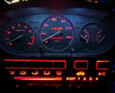 Red Led Kit For Honda Civic Ek 1996-1998 Gauge Cluster Climate Control Ac