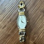 Vintage 1980s Seiko Ladies Bracelet Watch Gold & Silver Tone Chain Strap Works