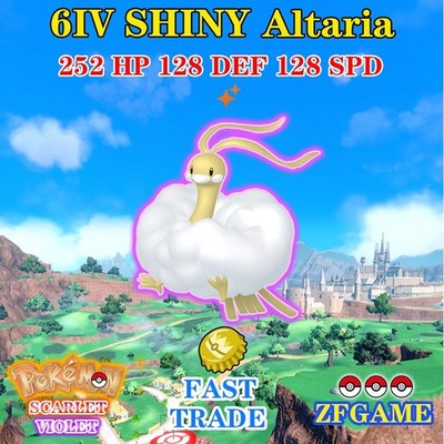  POKEMON 6IV SHINY Altaria + EVS   SCARLET and VIOLET  Online delivery  ENG