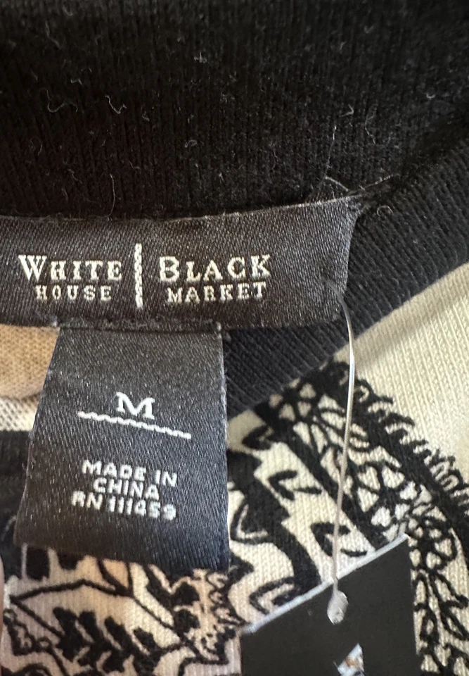 White House Black Market Women’s Knit Paisley Sweater Dress /Tunic M/NWT - Image 3 of 4