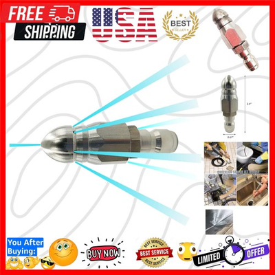 #ad #ad Sewer Jetter NozzleStainless SteelPressure Washer Drain Jetter Hose Nozzle... $21.59