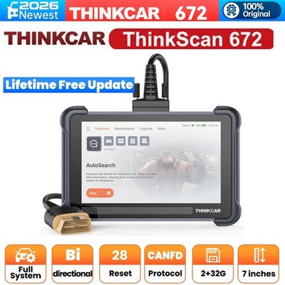 ThinkScan 672 Full System OBD2 Scanner Bidirectional Diagnostic Tool 28+ Resets