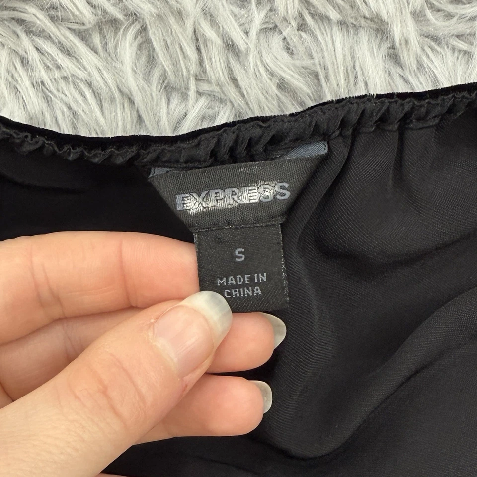 Top Halter Express Para Mujer S De Colección Y2K Terciopelo Seda Babydoll Capricho Hada Grunge Foto 2 de 4