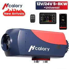 Hcalory 8KW bluetooth Remote Diesel Air Heater 12V 24V F/ Car Truck Van Boat RV