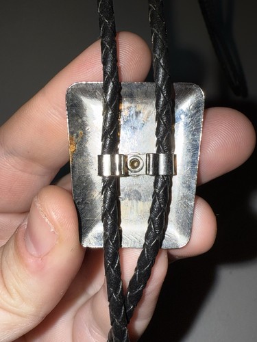 Jasper Stone Inlayed In Metal With Bolo Tie - Picture 4 of 4