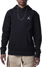 NIKE AIR JORDAN MJ BROOKLYN FLEECE PULLOVER HOODIE BLACK BIG KIDS XL 13-15 yrs 