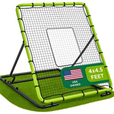 Baseball Rebounder Net 4x4.5 Ft Pitchback Trainer Bounce Back Fielding Net fo...