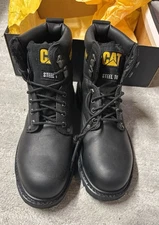 Caterpillar Second Shift Black Steel Toe 6” Work Boots Size Men 10.5 - With Box