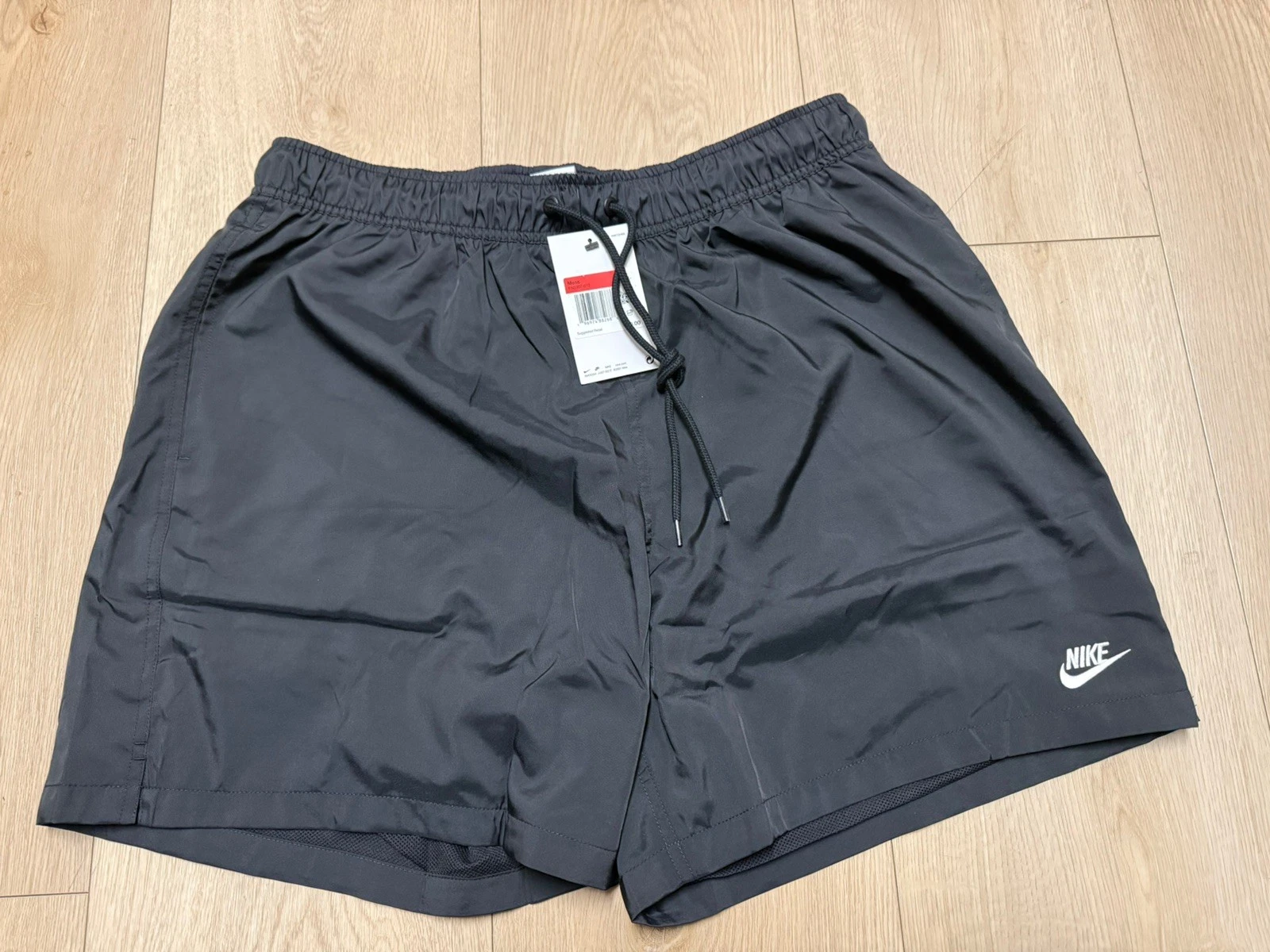 Nike Men's Club Woven Flow Shorts Above Knee Black Size Large ( L )