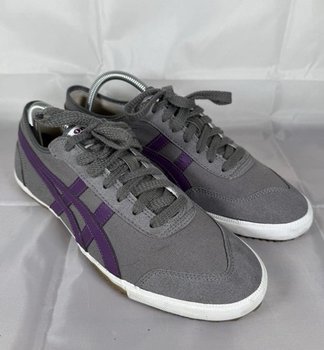 Onitsuka Tiger Rocket CV Grey/Purple Canvas Lace Up Shoes UK 6 - Picture 3 of 11