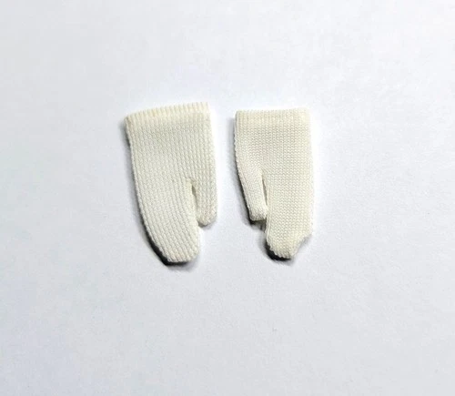 Vintage Barbie Doll -  Short White Nylon Gloves