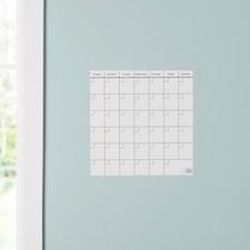 White Whiteboard Calendar 14"x14" Self-Adhesive Dry Erase Board for Wall or...