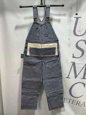 Men OshKosh B  Gosh NWT Stripe Union Made Sanforized Apron Bib Overall Size 34X30