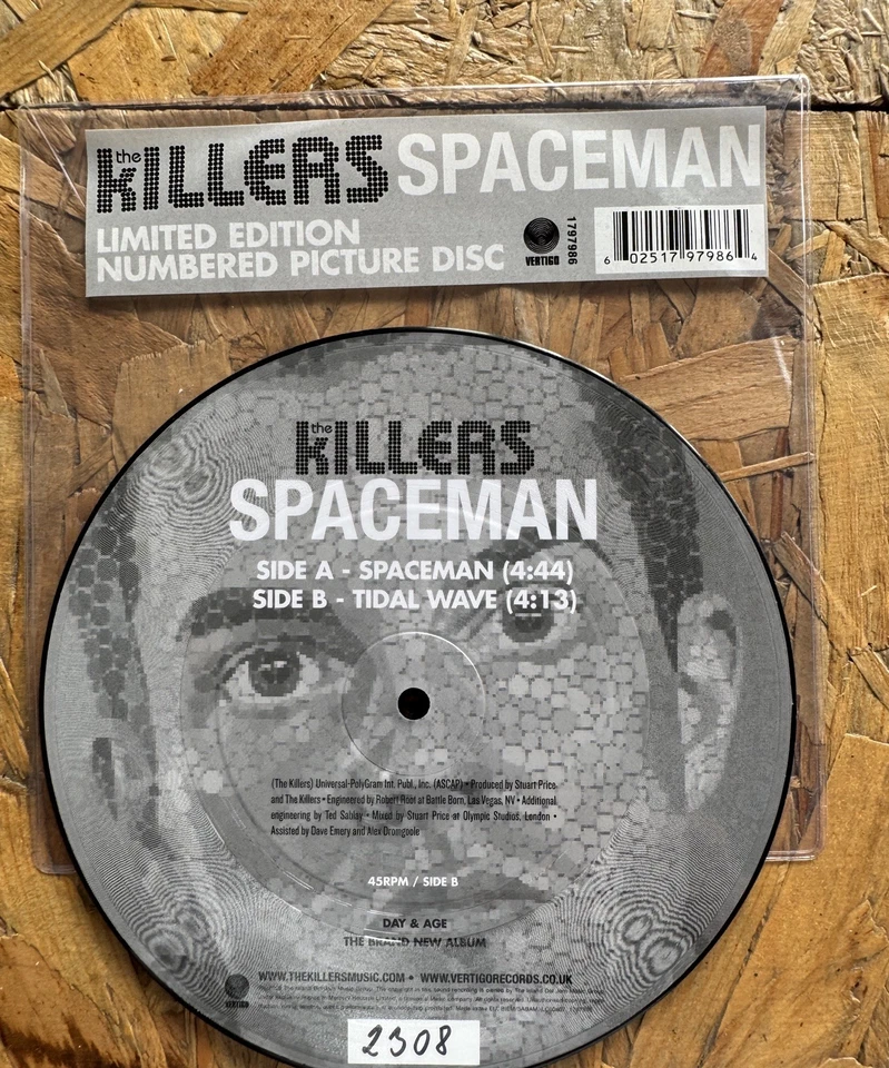 RARE Vinyl THE KILLERS -Spaceman UK Limited 7” Picture Disc  Numbered  Vinyl  - Image 2 of 2
