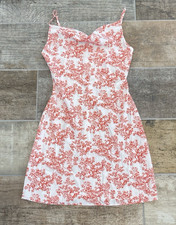 NWT Urban Outfitters Red and White Patterned Slip Dress Spaghetti Straps Small S