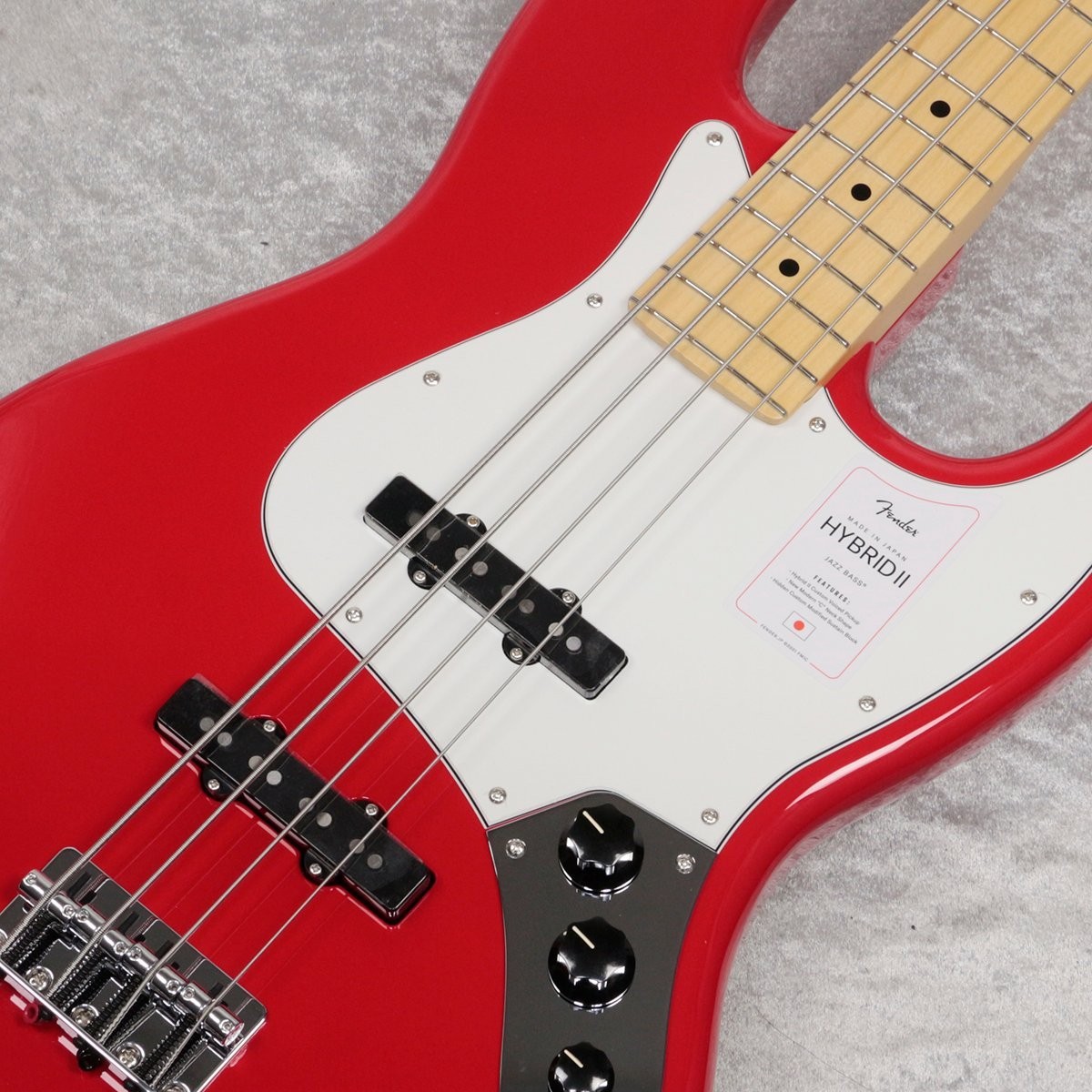 Fender Japan Hybrid II Jazz Bass Maple Modena Red New