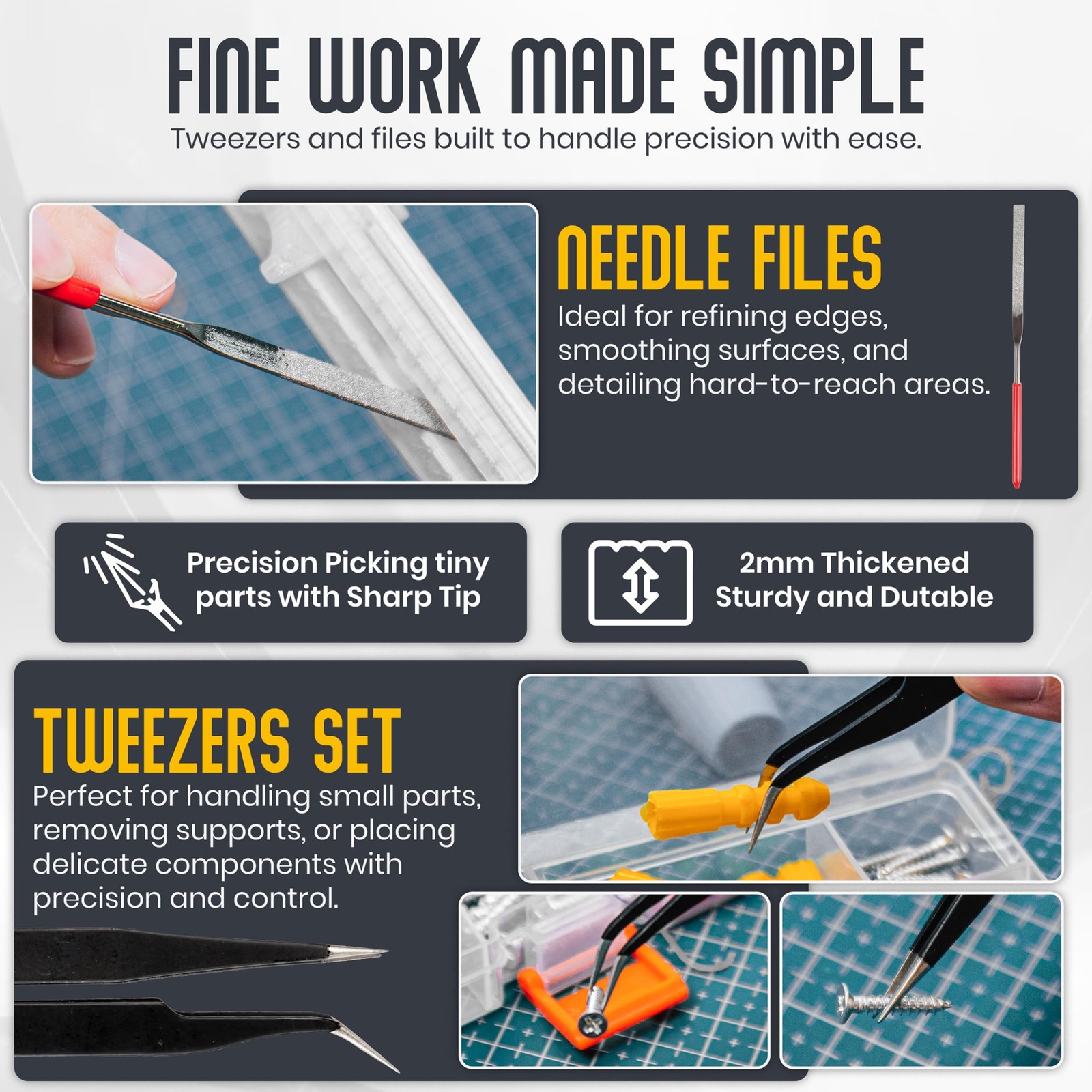 3D Printer Tool Kit - 44PCS 3D Printer Tools - 3D Printing Accessories - Incl...