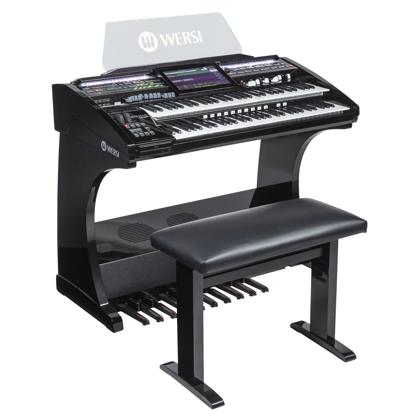 Wersi OAX500LS Elektronische Orgel Schwarz Metallic inkl Lautsprecher Sitzbank 2828690₽