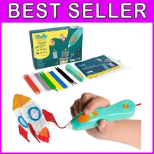 Kid-Safe 3D Pen Set with Plastics & Stencils