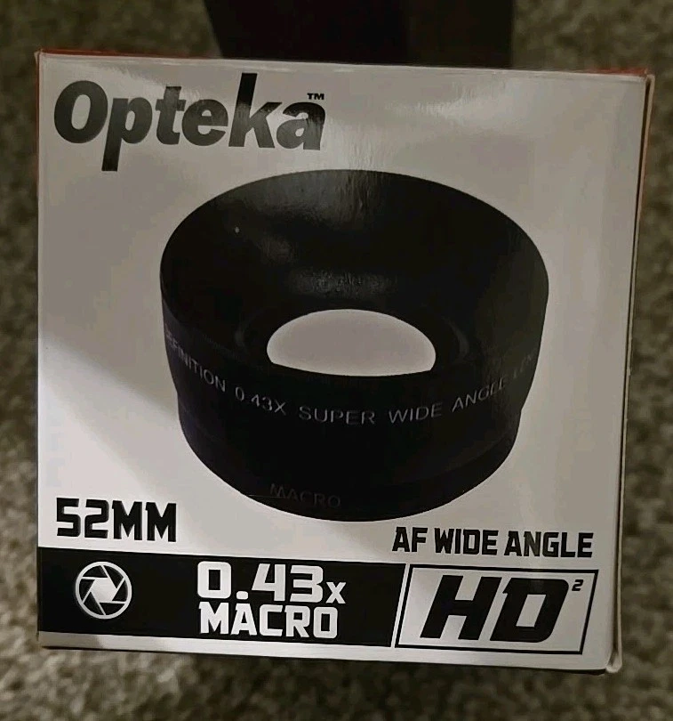 Opteka 0.43x 52mm AF Wide Angle Macro Lens for Canon Fuji Nikon - Image 3 of 4