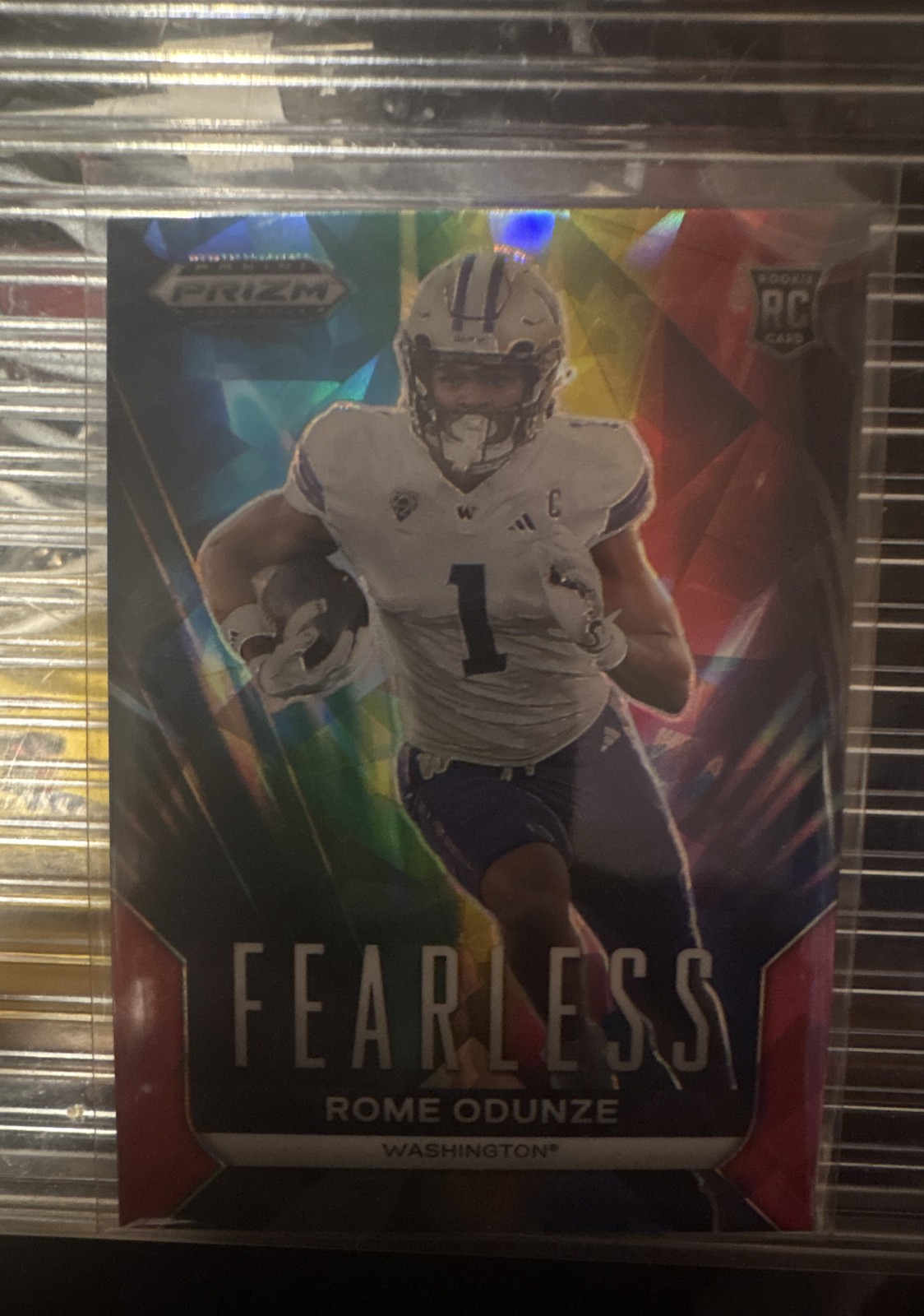 2024 Panini Prizm Draft Picks - Fearless Rome Odunze #F-RO Red Ice Prizm (RC)