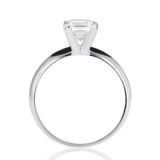 Solitaire 14K White Gold Princess Cut Diamond Engagement Ring 0.30 CT F/VS2