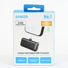 Anker Nano 5000mAh 22.5W Power Bank with Built-in USB-C Connector - Black
