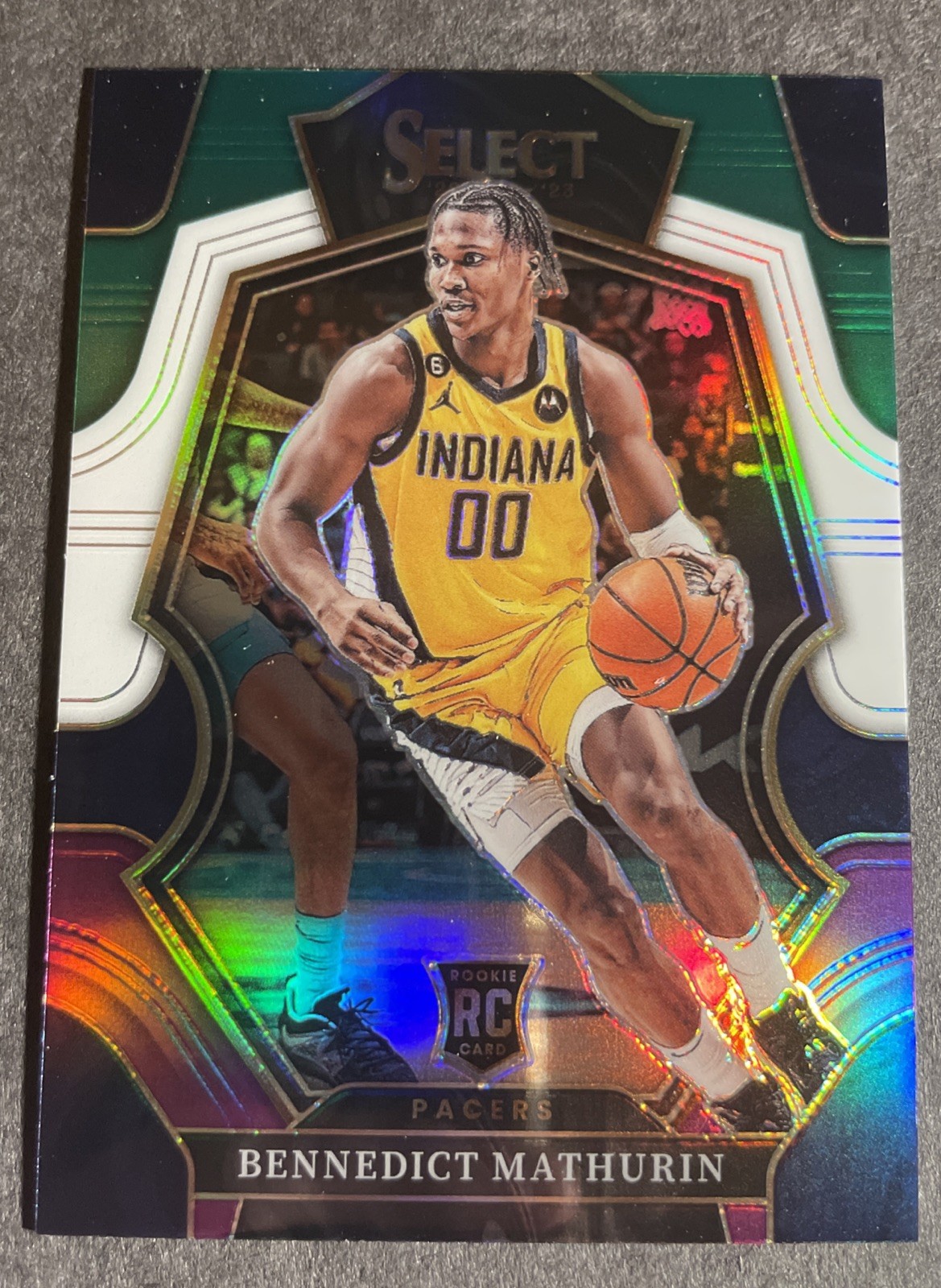 2022-23 Panini Select Bennedict Mathurin Rookie Premier Level Green White Purple
