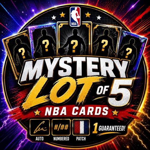 NBA Basketball Card Mystery Lot 5 Cards Guaranteed Auto Patch or Numbered