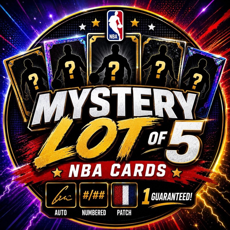 NBA Basketball Card Mystery Lot 5 Cards Guaranteed Auto Patch or Numbered