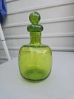 Vintage Blenko Green glass decanter