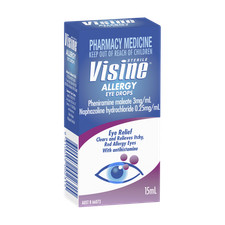 Visine Allergy Eye Drops 15mL Sterile Relieves Itchy Red Eye with Antihistamine