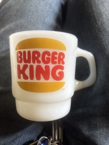 Burger Queen Vintage Fire King Anchor Hocking Coffee Cup Mug