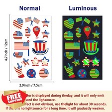 Glow Independence Day Temporary Tattoos 36 Sheets 4th of July