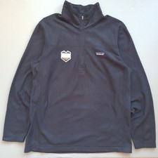 Patagonia Men's Micro D 1/4 Zip Fleece Pullover Black Size L