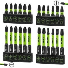 SUNHZMCKP 24-Piece Screwdriver Bit Set, Magnetic Slotted Phillips Driver Bit ...