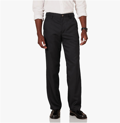 BNWT Amazon Essentials Mens Stretch Classic-Fit Black Dress Pants (30WX34L)  | eBay