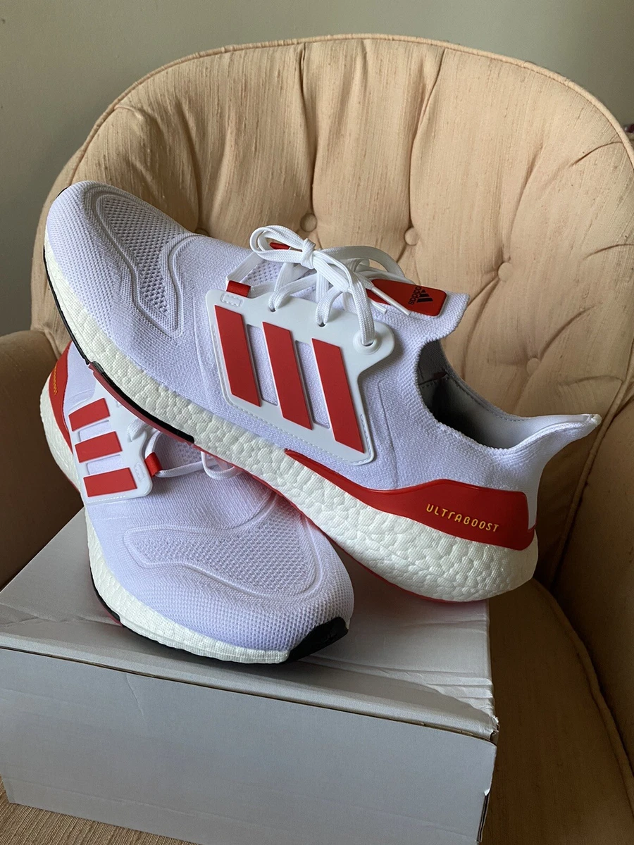 adidas Ultraboost 22 Size 14 white red New With Box eBay