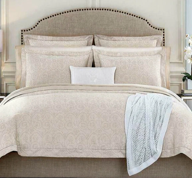 Sferra Amiata Rosa Euro Continental Sham Algodón Satén Jacquard Nuevo Foto 4 de 4