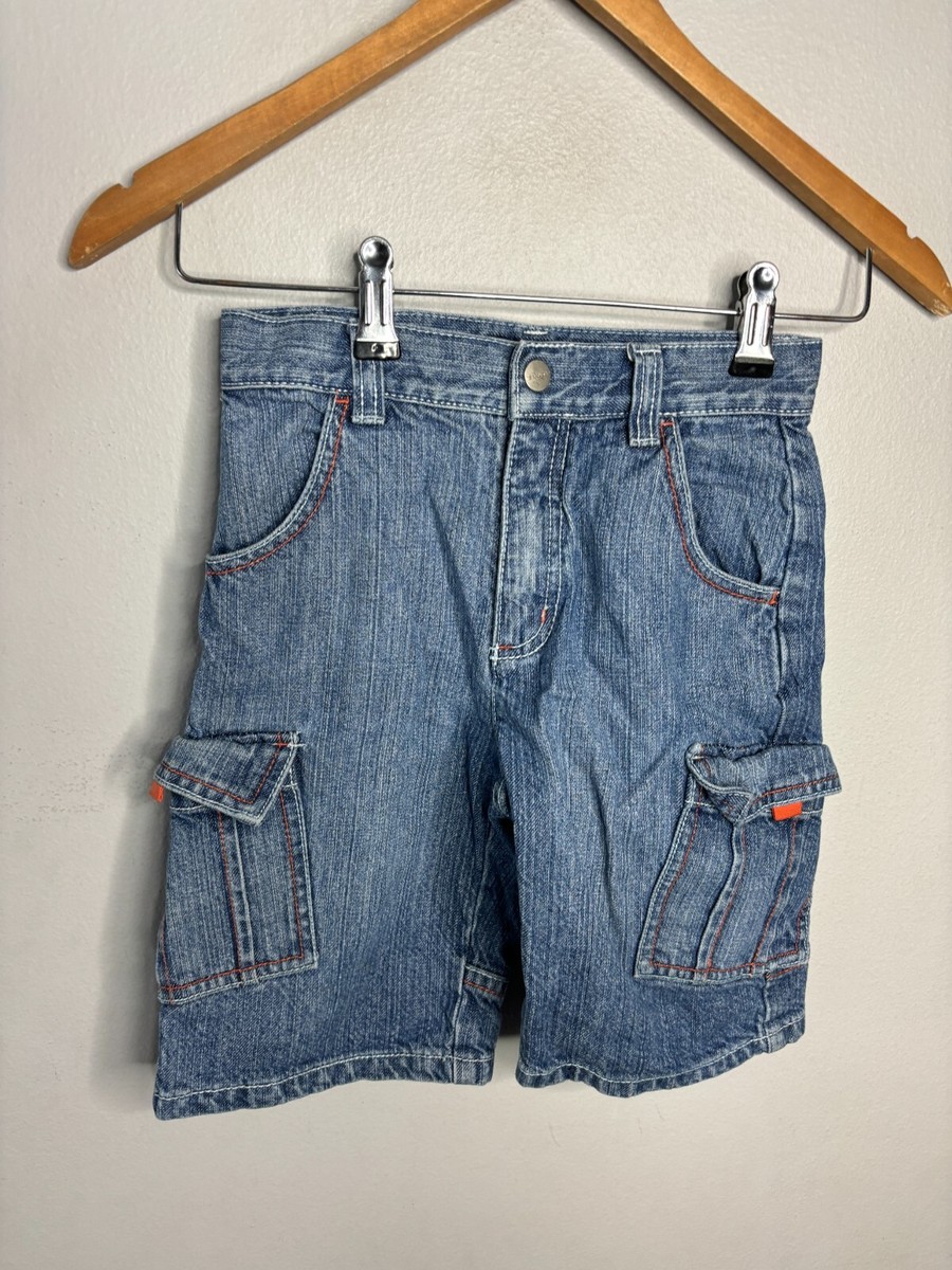 パンツ 00's SEAN JOHN DOUBLE KNEE RIGID JORTS Vintage Sean John Shorts Denim Jorts Cargo Grunge Y2K Boys Size 6