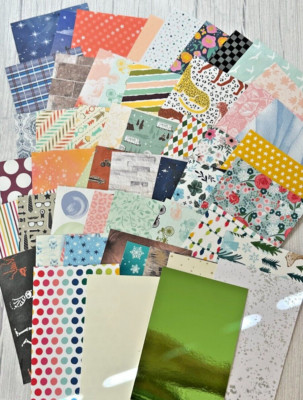Lot 50 pieces 4x6 inch Assorted Stampin' UP! designer paper