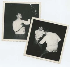 SINATRA, Frank. (1915–1998): Two Candid Boxing Photographs