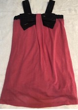  72 NWT HOR PINK / BLACK BOW DRESS BY HEARTACHE SZ 8