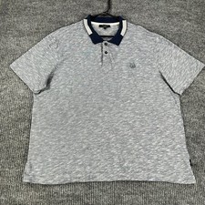 Ted Baker Polo Shirt Mens Size 7 XL Extra Large Gray Short Sleeve Casual